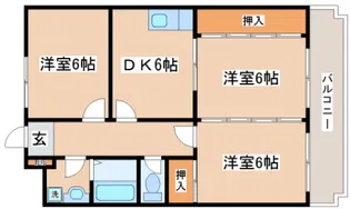 ウエストコートTANIGAMI【3階】の間取り