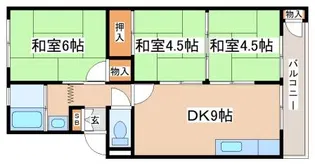 垂水農住3号棟【3階】の間取り