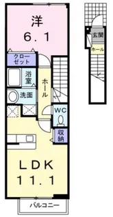 メゾンアンソレイエI【2階】の間取り