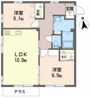 メゾン福田【A101号室】の間取り