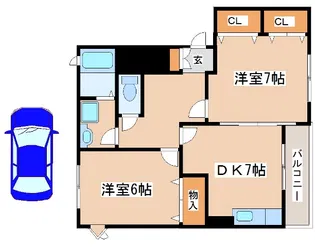 リバーサイドヒルズ【3階】の間取り