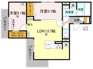 グランアルベロ【2階】の間取り