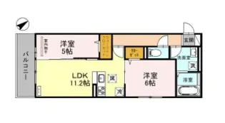 ル・リアン神戸【1階】の間取り