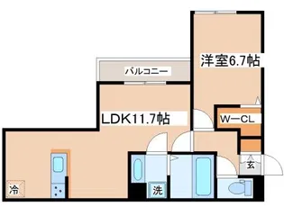 YKメゾン向陽【2階】の間取り
