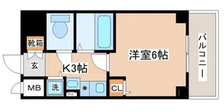 エステムコート神戸県庁前Ⅱ【9階】の間取り