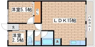 グリーンヒル白川【3階】の間取り