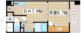 シーズン神戸新長田【602号室】の間取り