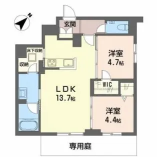 シャーメゾンGrande須磨離宮【1階】の間取り