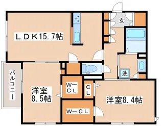 ソフィット垂水【2階】の間取り