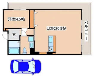 高尾台ハイツ【6階】の間取り