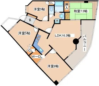 ルナガーデン【3階】の間取り