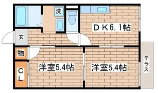 若木ハイツ【1階】の間取り