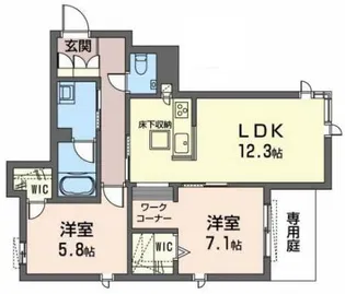 ShaMaison HARMONIE 甲子園【1階】の間取り