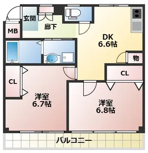 SempreVita南甲子園【5階】の間取り