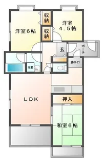 メゾン・ド・甲子園二番町【1階】の間取り