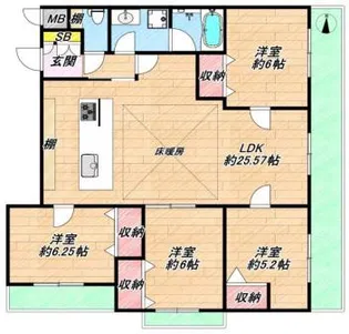 MESSAGE苦楽園三番町【2階】の間取り