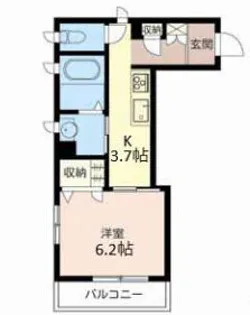 ルシアン里中【3階】の間取り