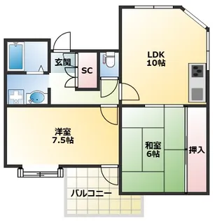 ライム里中【3階】の間取り