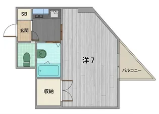 うえすとばれい【4階】の間取り