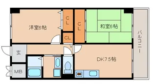 パレス兵庫駅前通【4階】の間取り