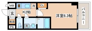 エスリードザ・ランドマーク神戸【7階】の間取り