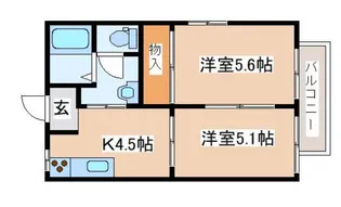片山ハイツ【2階】の間取り