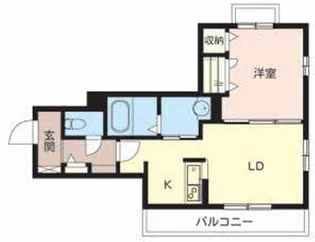 ロータス湊川公園【202号室】の間取り