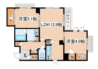 シャーメゾン海運【1階】の間取り