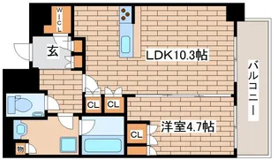 ザ・パークハウス神戸タワー【8階】の間取り