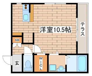 HCフラッツ青谷ガーデン【1階】の間取り