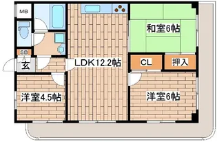 パレルミエール岡本【3階】の間取り