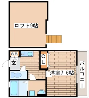 ヴィアーノ神戸上筒井通EAST【2階】の間取り