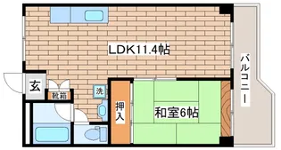 バッハレジデンス芦屋ウエスト【3階】の間取り