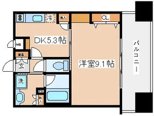 プレジール三ノ宮【5階】の間取り