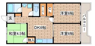 ビレッジハウス港島タワー【9階】の間取り