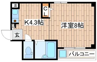 リーベン美幸【4階】の間取り