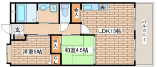 レーベン三宮【5階】の間取り