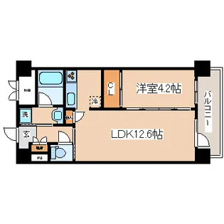 ルキシア神戸【2階】の間取り