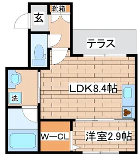 シャーメゾンCoCo三宮【1階】の間取り