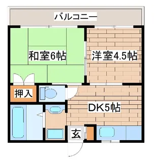 スカイハイツ五和【2階】の間取り
