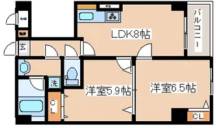ロイヤルヒル神戸三ノ宮Ⅱ【10階】の間取り