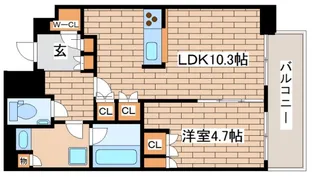 ザ・パークハウス神戸タワー【9階】の間取り