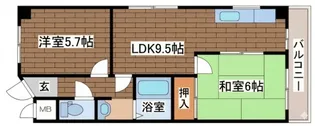 Blanc上筒井通【2階】の間取り
