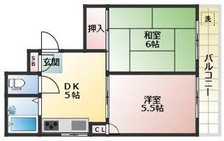 ダンディライオン住吉【4階】の間取り