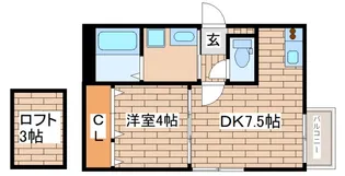 ルミエール西代B棟【2階】の間取り