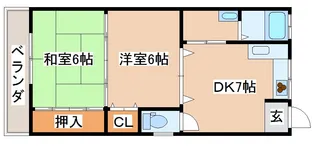 ハイツイースト須磨【2階】の間取り
