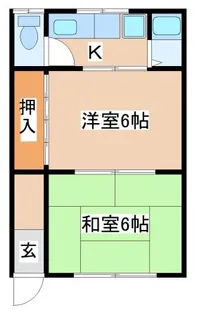 板宿ハイツ【2階】の間取り