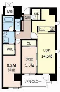 LUKICIA神戸【503号室】の間取り