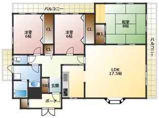 シャルマン屋敷本【2階】の間取り