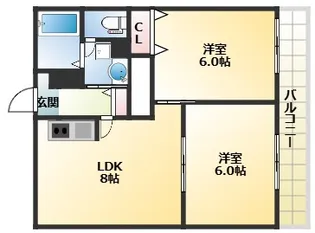 ハイツヨシダ【3階】の間取り